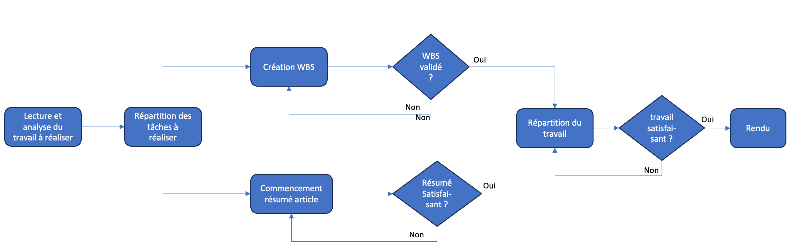 Flowchart of the team's working process