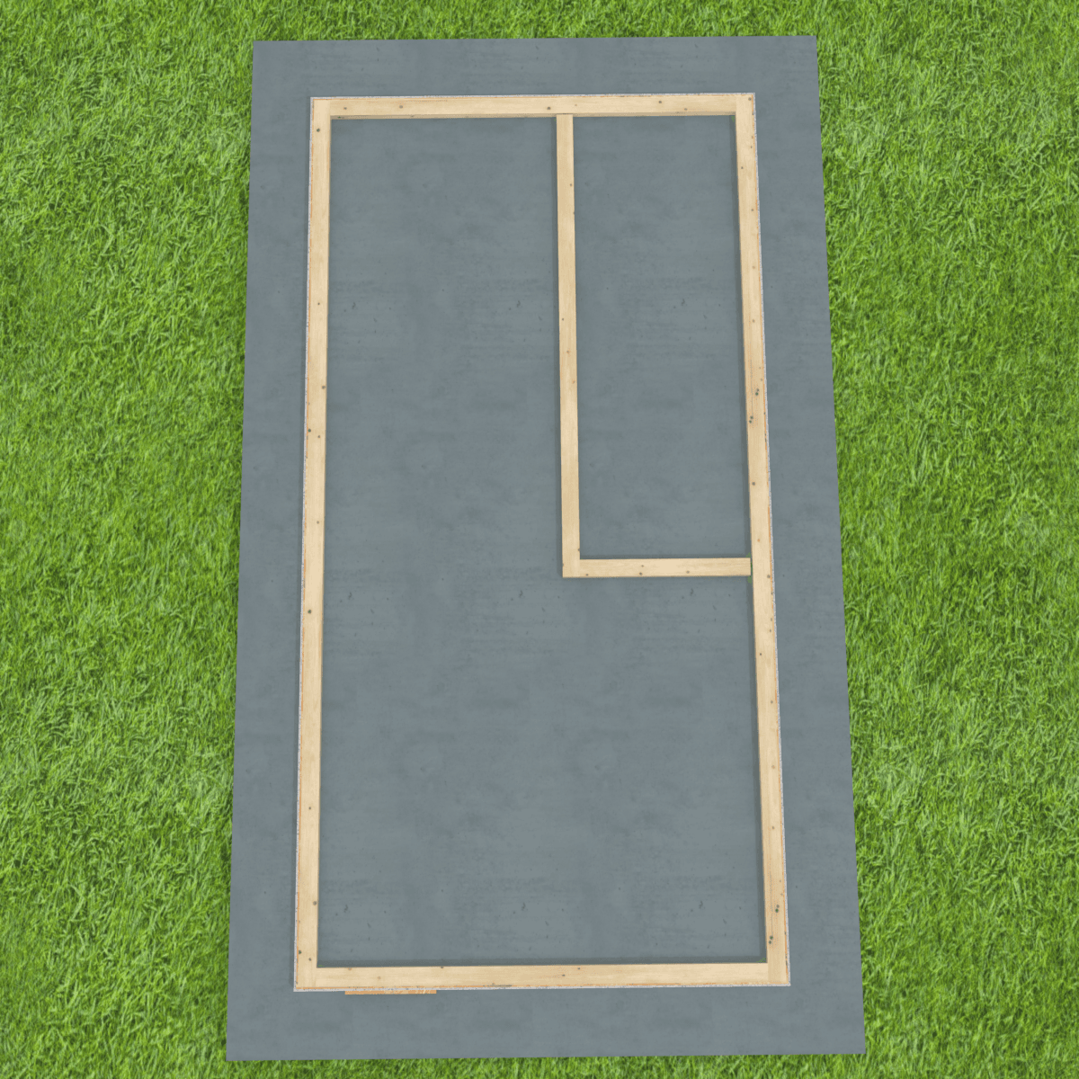 Figure 4 — Foundation plan: concrete footings under each column with floating slab.